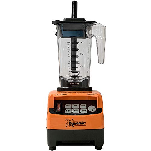 Dynamic Mixers BL001.1.T BlendPro 1T Commercial Performance Food Blender with Four Speed Controls, One Touch, 50 oz. Container, Black/Orange, 115V