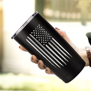 American Flag 20 oz Insulated Travel Mug | Stainless Steel USA Travel Coffee Mug | Tumbler for Hot & Cold Beverages | Gifts for Women & Men