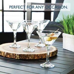 Minteer Formulas Glacier Glass - Milano Collection (Martini Glass (6 oz) - Set of 4)