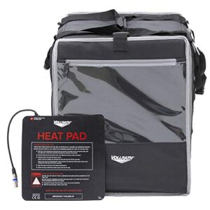 vollrath vtb500 insulated tower bag (includes: backpack straps, headrest strap, heating pad), nylon, black - 18" x 17" x 22"
