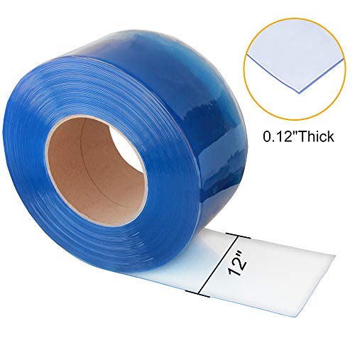 VIZ-PRO Freezer PVC Curtain Strip for Walk in Freezers, Coolers & Warehouse Doors - Clear, 101' Length x 12" Width x 0.12" Thick