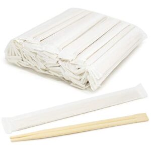 [100 pairs] disposable bamboo chopsticks - premium individually wrapped splinter-less smooth wooden chopsticks traditional japanese, korean chopsticks