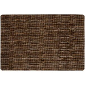 sohome ultra thin indoor door mat kitchen mat, low profile stain resistant nonslip design, machine washable, 24" x 35", brown