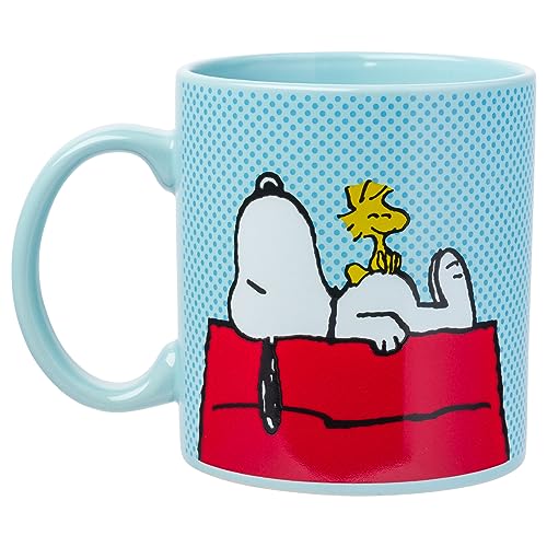 Silver Buffalo Peanuts Snoopy and Woodstock House Jumbo Ceramic Coffee Mug, 20 Ounce