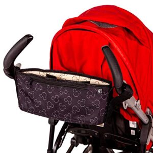 disney baby by j.l. childress cargo 'n drinks parent tray, universal stroller organizer & accessory, mickey black