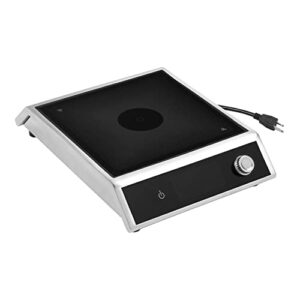 vollrath mpi4-1800 countertop medium-power 4-series induction range with knob control, stainless steel, 120v