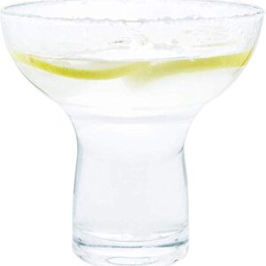 Margarita Glasses Stemless XL Large Thick Solid Clear Glass, 16 Ounces (4)