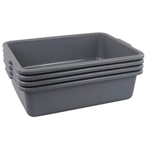 cand grey commercial bus tubs, 22 l plastic bus box/utility box, 4 packs