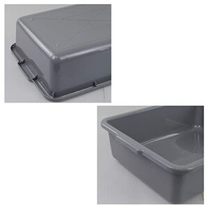 Cand Grey Commercial Bus Tubs, 22 L Plastic Bus Box/Utility Box, 4 Packs