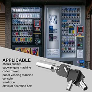 LANIAKEA 5 PCS Vending Machine Lock with Tubular Keyway Keyed Alike for Coke Soda Pepsi Snack Candy Gumball Machine