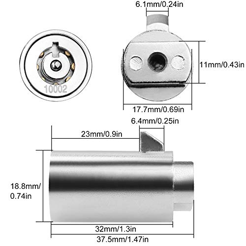 LANIAKEA 5 PCS Vending Machine Lock with Tubular Keyway Keyed Alike for Coke Soda Pepsi Snack Candy Gumball Machine