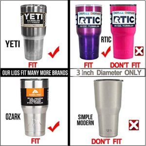 20 oz Tumbler Replacement Lid, Splash Proof & Spill Resistant With Slider Locking Closure, Lid Replacement for Yeti Tumbler, Ozark Trails and More Cooler Cup, Fit Open/Close 3.25 Inch Diameter