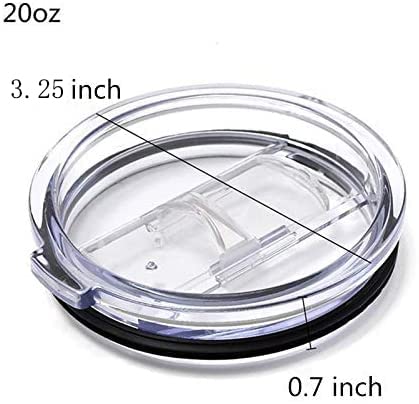 20 oz Tumbler Replacement Lid, Splash Proof & Spill Resistant With Slider Locking Closure, Lid Replacement for Yeti Tumbler, Ozark Trails and More Cooler Cup, Fit Open/Close 3.25 Inch Diameter