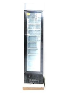 commercial freezer glass 1-door 17" 105l upright narrow nsf -15°f to 5°f slim display merchandiser restaurant sd-105b