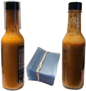 clear perforated shrink bands for hot sauce bottles and woozy bottles [3/4-1" diameter] (250 pack)