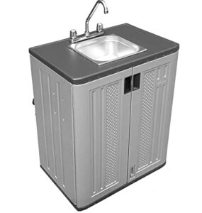 concession sinks - standard size electric 1 compartment with hot water for food vending trailer, hand wash