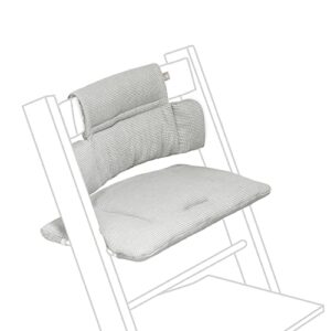 stokke tripp trapp classic cushion, nordic grey - pair with tripp trapp chair & high chair for support and comfort - machine washable - fits all tripp trapp chairs
