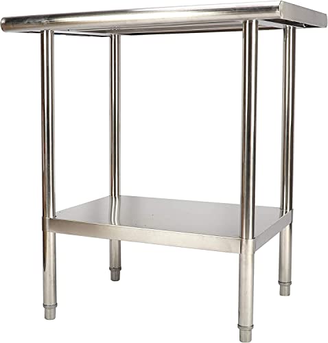 MYOYAY Stainless Steel Table for Prep & Work 24 x 36 Inch 550lbs Load Capacity Commercial Kitchen Table Heavy Duty Metal Worktable Workstation with Adjustable Undershelf for Restaurant Hotel