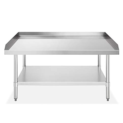 GRIDMANN NSF 16-Gauge Stainless Steel 48"L x 30"W x 24"H Equipment Stand Grill Table with Undershelf for Commercial Restaurant Kitchen