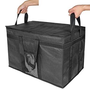 XXXL Large Insulated Cooler Bag , Double Zipper Food Delivery Bag , Styrofoam Cooler of Keep Food Cold or Hot , Easy To Clean , Ideal for Professional Food Groceries Delivery Restaurant