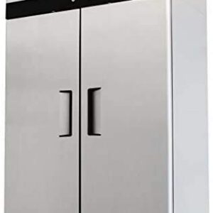 Lucky Kitchen Supply 52" Double 2 Door Side By Side Stainless Steel Reach in Commercial Refrigerator, 49 Cubic Feet, for Restaurant