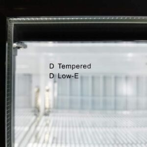 Commercial Grade Merchandiser Freezer | Black Coated Steel Cabinet | 1 Glass Door | Fog Resistant Glass | 23 Cu. Ft. | 4 Adjustable Shelves | 31.2” x 33.25” x 85.625” | R-290 Natural Refrigerant