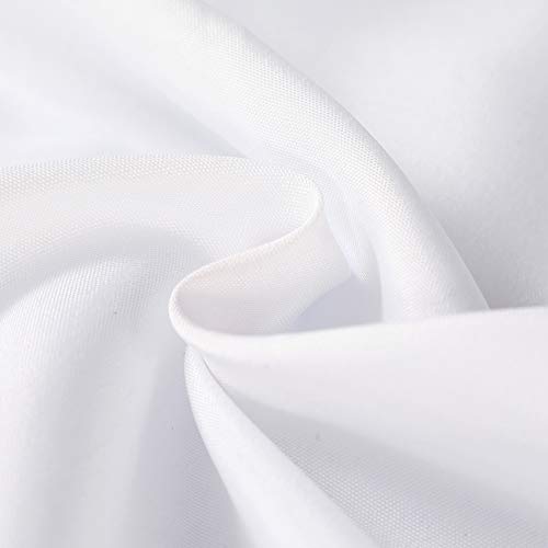 90 inch Round Tablecloth Washable Polyester Table Cloth Decorative Table Cover for Wedding Party Dining Banquet（90 inch,White）