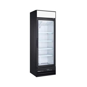 peakcold single glass door commercial refrigerator - retail merchandiser cooler; 14 cubic ft.