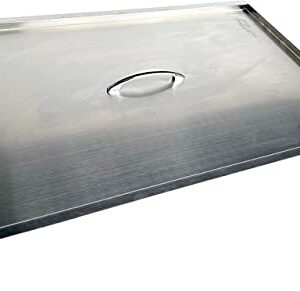 Fryer Cover Stainless Steel 40-50 lbs -23 1/2" L x 13 1/2" W x 1/2" D