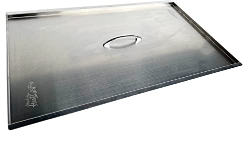 Fryer Cover Stainless Steel 40-50 lbs -23 1/2" L x 13 1/2" W x 1/2" D