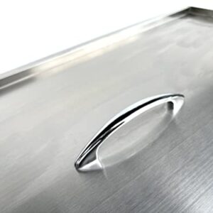 Fryer Cover Stainless Steel 40-50 lbs -23 1/2" L x 13 1/2" W x 1/2" D