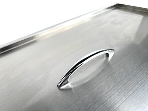 Fryer Cover Stainless Steel 40-50 lbs -23 1/2" L x 13 1/2" W x 1/2" D