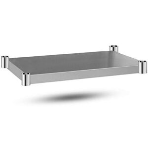 galvanized under shelf for work tables - durasteel extra adjustable lower shelf for 24" x 18" stainless steel and wooden worktables - fits for use in restaurant, warehouse, home, kitchen, garage