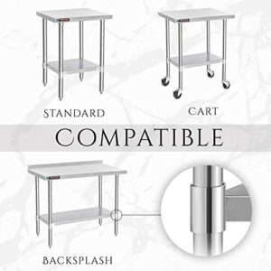 Galvanized Under Shelf for Work Tables - DuraSteel Extra Adjustable Lower Shelf for 24" x 18" Stainless Steel and Wooden Worktables - Fits for use in Restaurant, Warehouse, Home, Kitchen, Garage