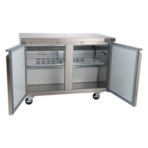 PEAKCOLD Commercial Under Counter Stainless Steel Refrigerator; Work Top Low Boy; 48" W