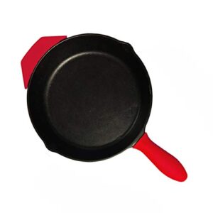 Silicone Hot Handle Cover, Assist Pan Holder for Cast Iron Skillets and Traditional Pots - Red