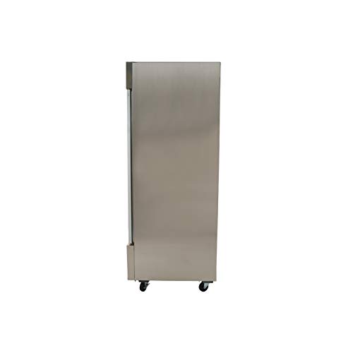 PEAKCOLD Double Glass Door Commercial Refrigerator - Stainless Steel; 47 Cubic Ft, 54" W