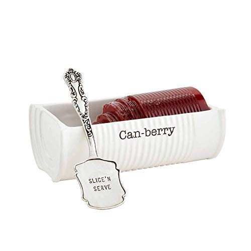 Mud Pie Can-Berry Ceramic Cranberry Serving Dish and Spatula Set