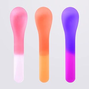 30 color-changing spoons-pink, orange, purple-birthday party spoons-dessert spoons-ice cream spoons-used by preschool children-one-time use or multiple-use-individually wrapped!