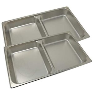 winco spfd2 2-1/2-inch divider food pan, full size (2, stainless steel)