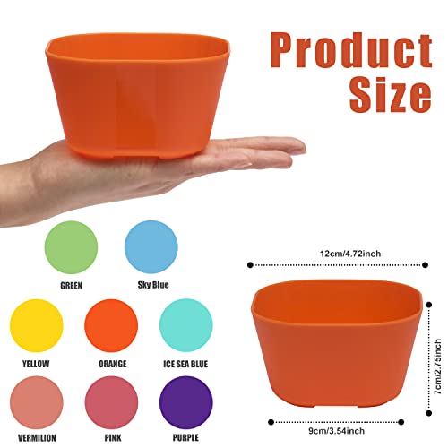 Klickpick Home 15 ounce Bowls Set Of 16 Kids colorful Snack Bowls set Toddlers Cereal Bowl Set Children Bowl Kid Microwave Dishwasher Safe BPA Free Bowls - 8 Colors