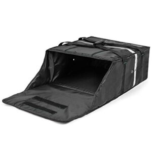 Homevative Insulated Pizza & Food Delivery Bag, fits 4 Large Pizzas or Trays, 20" x 20" x 8", Black