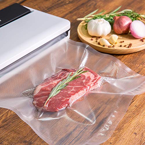 ILokey Vacuum Sealer Bags Rolls, 2 Rolls 8”x 16.5' and 2 Rolls 11”x 16.5', Sealer Bags for Food Storage, Commercial Grade Food Saver Bags, Heavy Duty Embossed and Custom-Sized Design, BPA-Free, Perfect for Sous Vide (2 Pack 8" x 16.5' and 2 Pack 11" x 16.