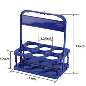 Foldable Plastic Drink Carrier, Beverage Delivery Holder Compatible with Grubhub Doordash Instacart Postmates Eats Car Drivers, Catering, Restaurant (Blue)