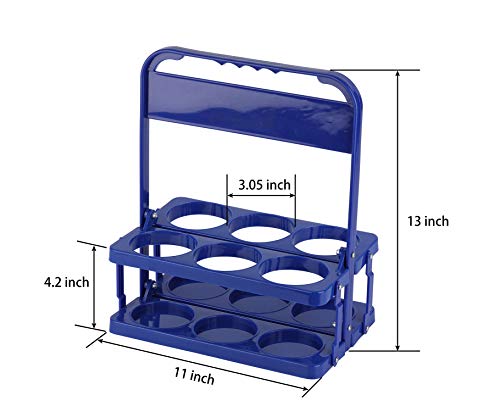 Foldable Plastic Drink Carrier, Beverage Delivery Holder Compatible with Grubhub Doordash Instacart Postmates Eats Car Drivers, Catering, Restaurant (Blue)