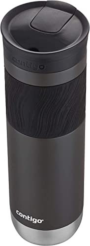 Contigo Byron SnapSeal 2.0 Stainless Steel Insulated Travel Mug - 24 oz - Leakproof SnapSeal Lid, Non-Slip Grip - Great for On the Go to Keep Drinks Hot or Cold - Ideal for Coffee and Tea, Sake