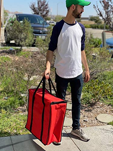 Pizza Delivery Bag, Insulated Reusable Grocery Bag | Ideal for Uber Eats, Instacart, Doordash, Grubhub, Postmates, Restaurant, Catering, Grocery Transport (1)