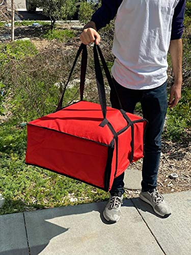 Pizza Delivery Bag, Insulated Reusable Grocery Bag | Ideal for Uber Eats, Instacart, Doordash, Grubhub, Postmates, Restaurant, Catering, Grocery Transport (1)