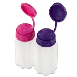 Handy Housewares Durable Plastic Camping Mini Salt and Pepper Shaker Set with Flip Lids