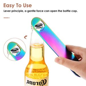 4 Pieces Flat Bottle Opener Stainless Steel, heavy Duty Bottle Opener Bartender 7inch Beer Bottle Opener for Bar Bartenders Men Women Kitchen Party